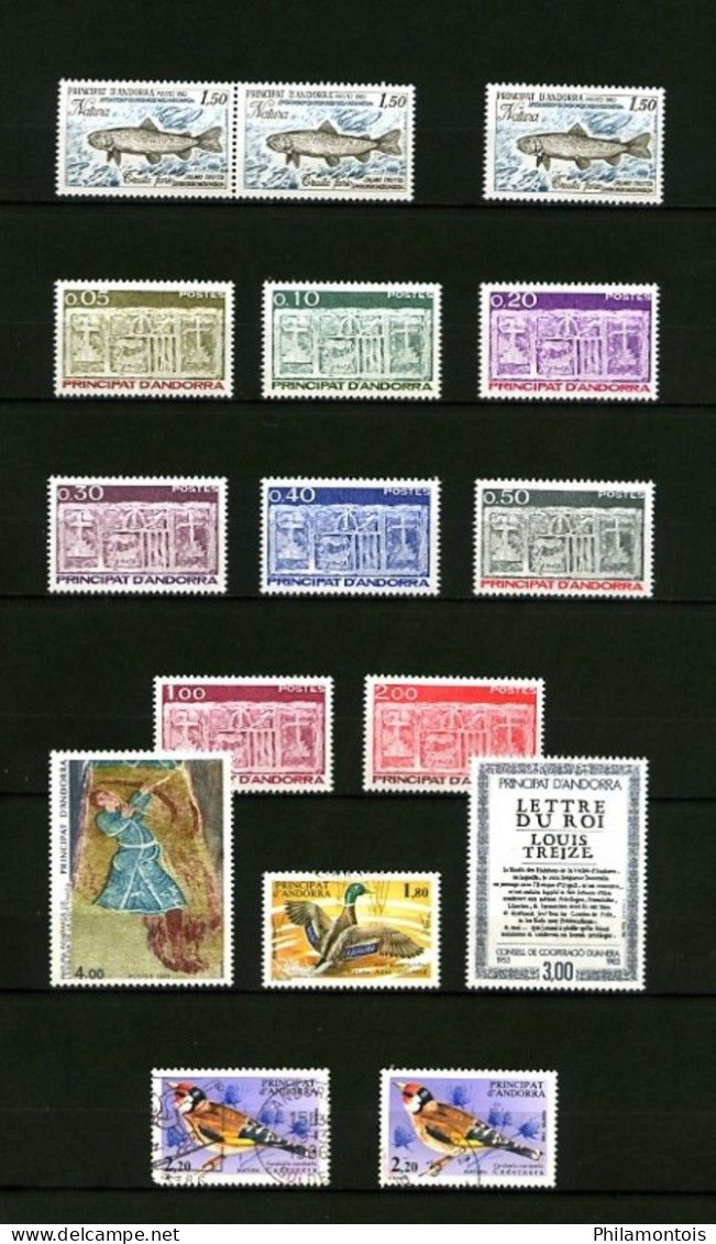 ANDORRE - Lot De Timbres Neufs Et Oblit. - Entre 1944 Et 1993 - Des Multiples - Cote Environ 300 Eur. - Très Beaux - Collections