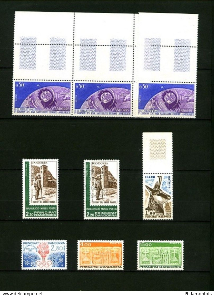 ANDORRE - Lot De Timbres Neufs Et Oblit. - Entre 1944 Et 1993 - Des Multiples - Cote Environ 300 Eur. - Très Beaux - Collections
