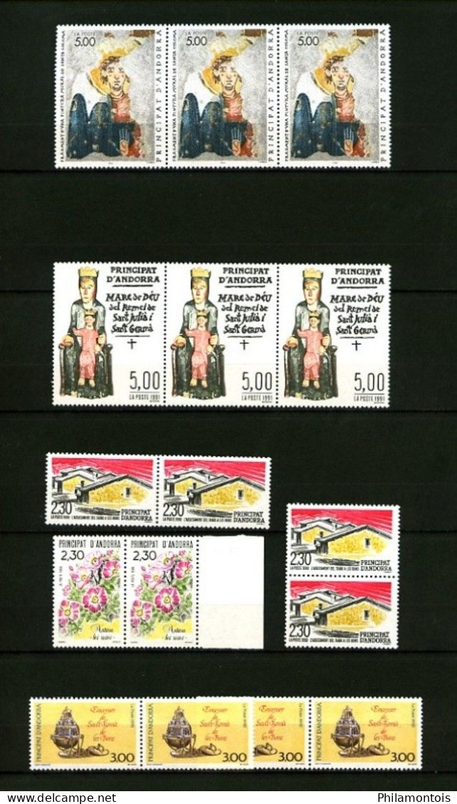 ANDORRE - Lot De Timbres Neufs Et Oblit. - Entre 1944 Et 1993 - Des Multiples - Cote Environ 300 Eur. - Très Beaux - Collections