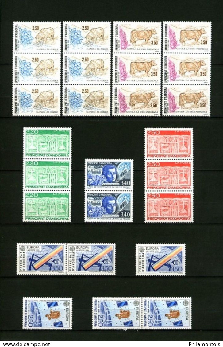 ANDORRE - Lot de timbres Neufs et Oblit. - Entre 1944 et 1993 - Des multiples - Cote environ 300 Eur. - Très beaux