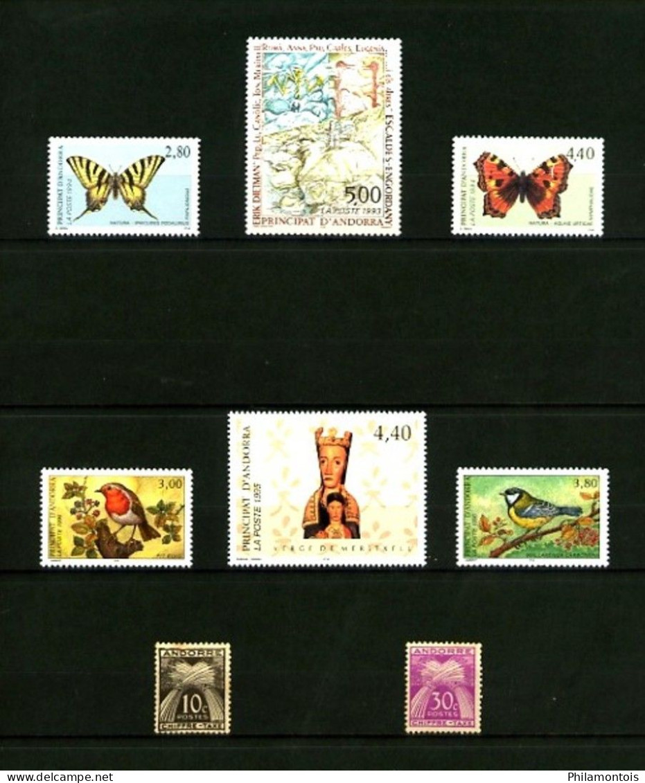 ANDORRE - Lot de timbres Neufs et Oblit. - Entre 1944 et 1993 - Des multiples - Cote environ 300 Eur. - Très beaux