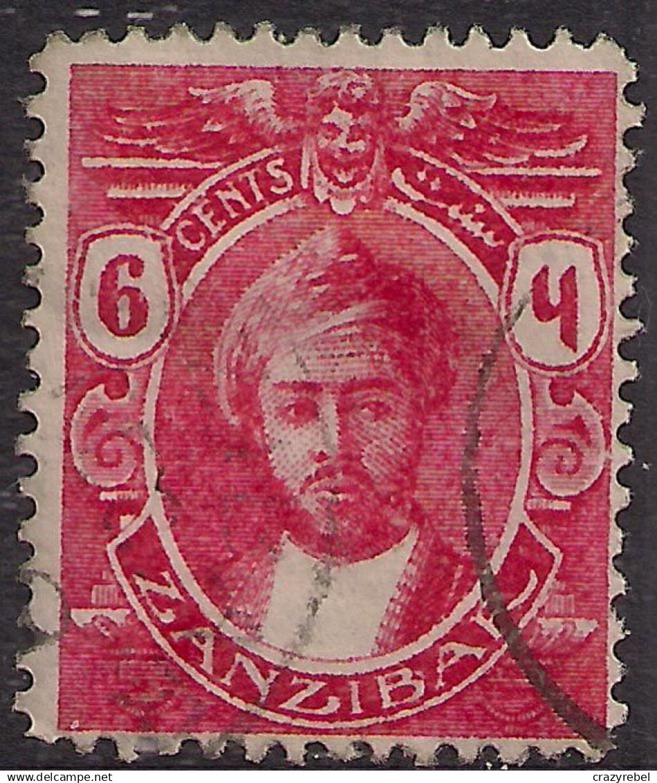 Zanzibar 1914-22 KGV 6c Red Used SG 263 ( H792 ) - Zanzibar (...-1963)