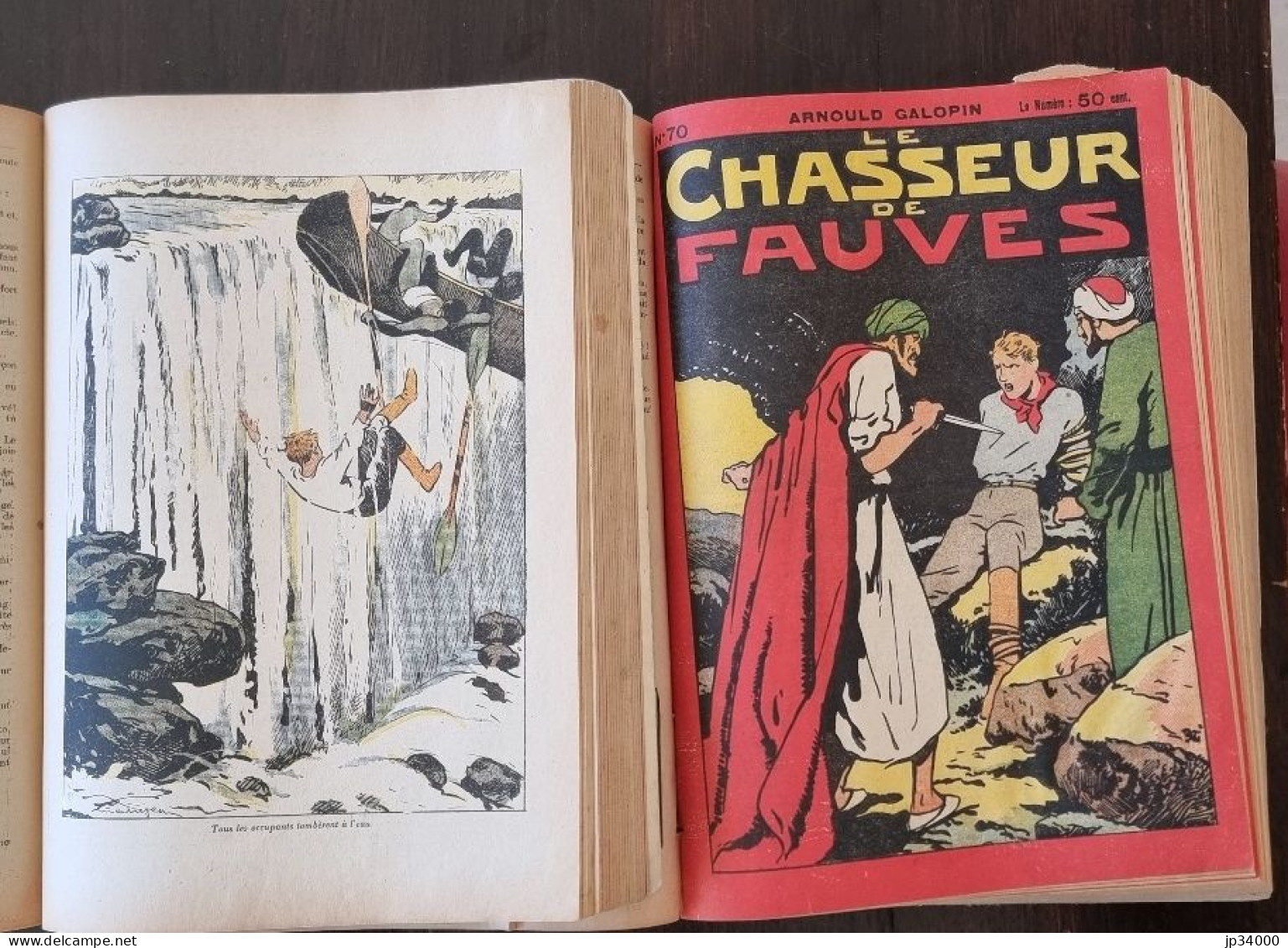 Arnould Galopin "Le Chasseur De Fauves", Complet 2 Volumes Reliés. (1933) 103 Numéros - Sonstige & Ohne Zuordnung