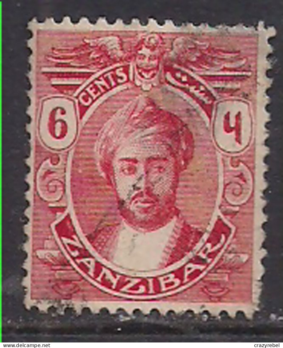 Zanzibar 1913 KGV 6c Red Used SG 248 ( H784 ) - Zanzibar (...-1963)