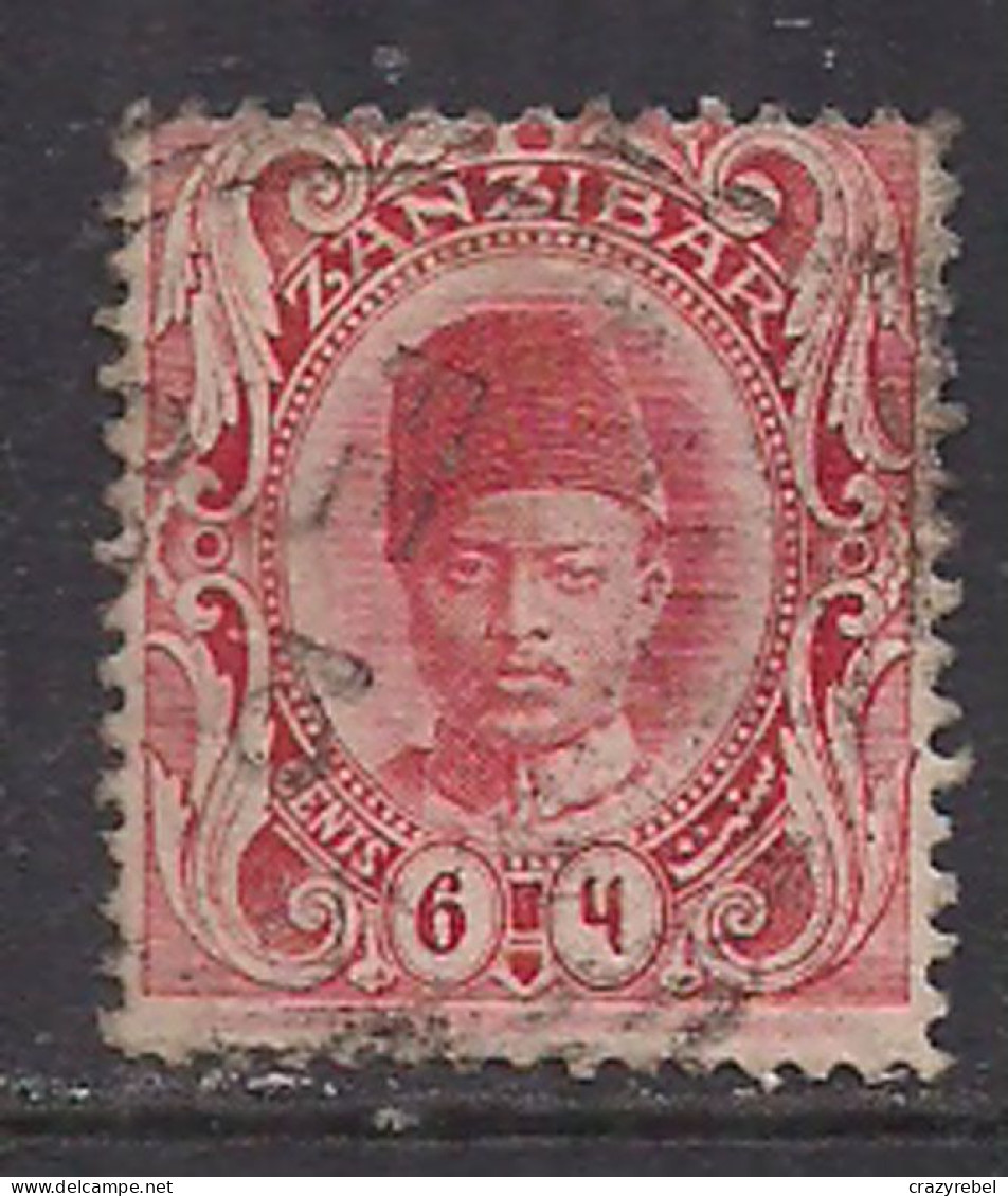 Zanzibar 1908-09 KEV11 6c Red Used SG 227 ( H719 ) - Zanzibar (...-1963)