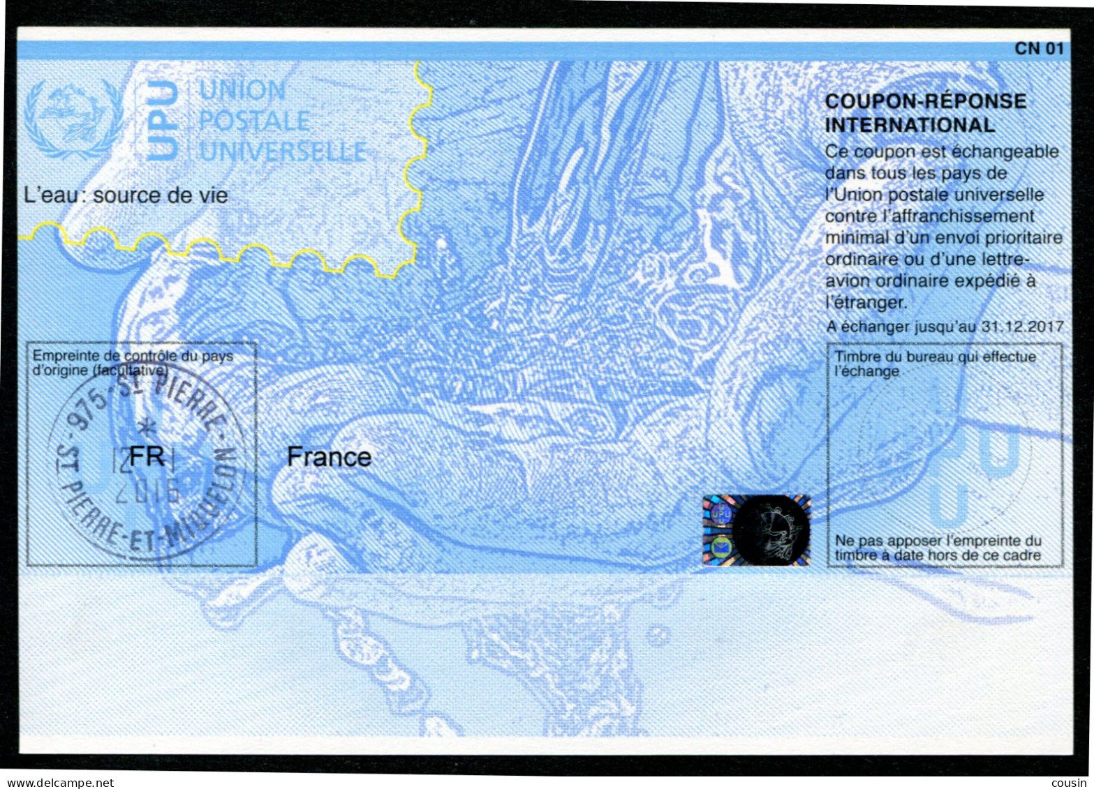 SAINT PIERRE ET MIQUELON  International Reply Coupon / Coupon Réponse International - Postal Stationery