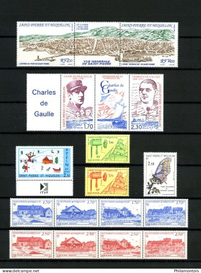 SPM - Neufs N** - Collection 1986 / 1993 - Bien Fournie - Valeur Faciale Env. 80 Eur. - Cote  Env. 300 E - Très Beaux - Collezioni & Lotti