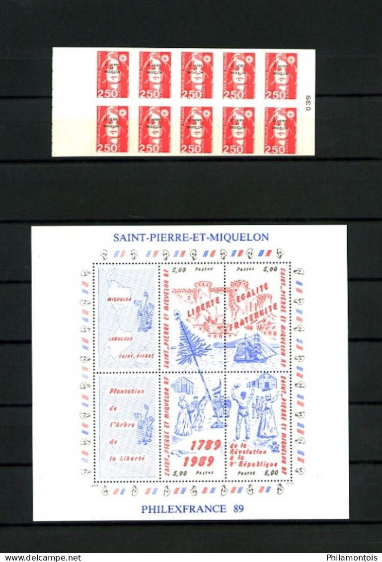 SPM - Neufs N** - Collection 1986 / 1993 - Bien fournie - Valeur faciale env. 80 Eur. - Cote  env. 300 E - Très beaux