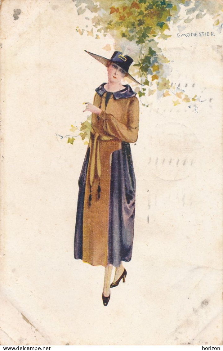 2h.143  C. MONESTIER  - Donnina - Fashion - Charme - Glamour - Elegance - 1918 - Monestier, C.