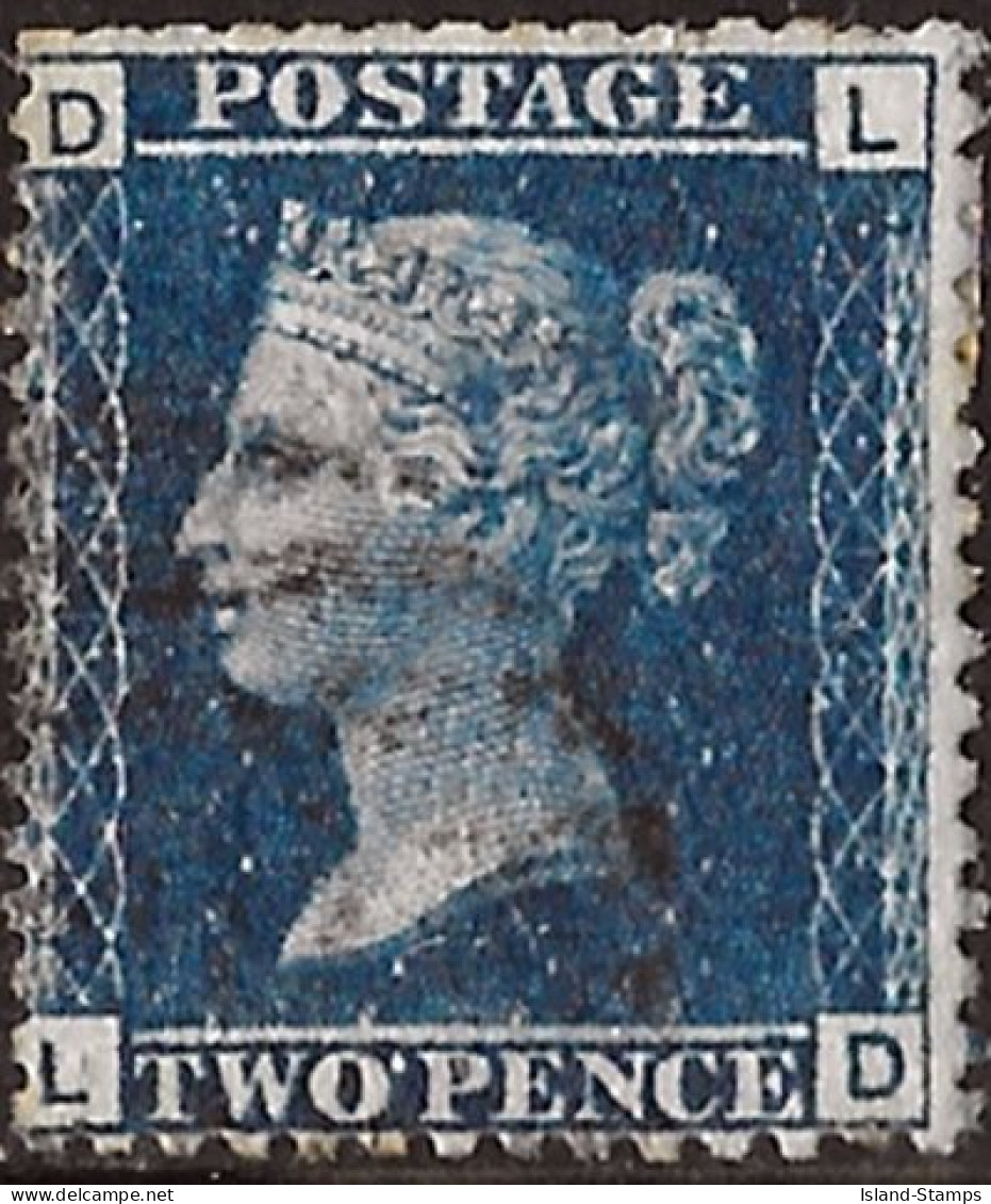 QV SG45 2d Blue Plate 12 Lettered LD Used - Used Stamps