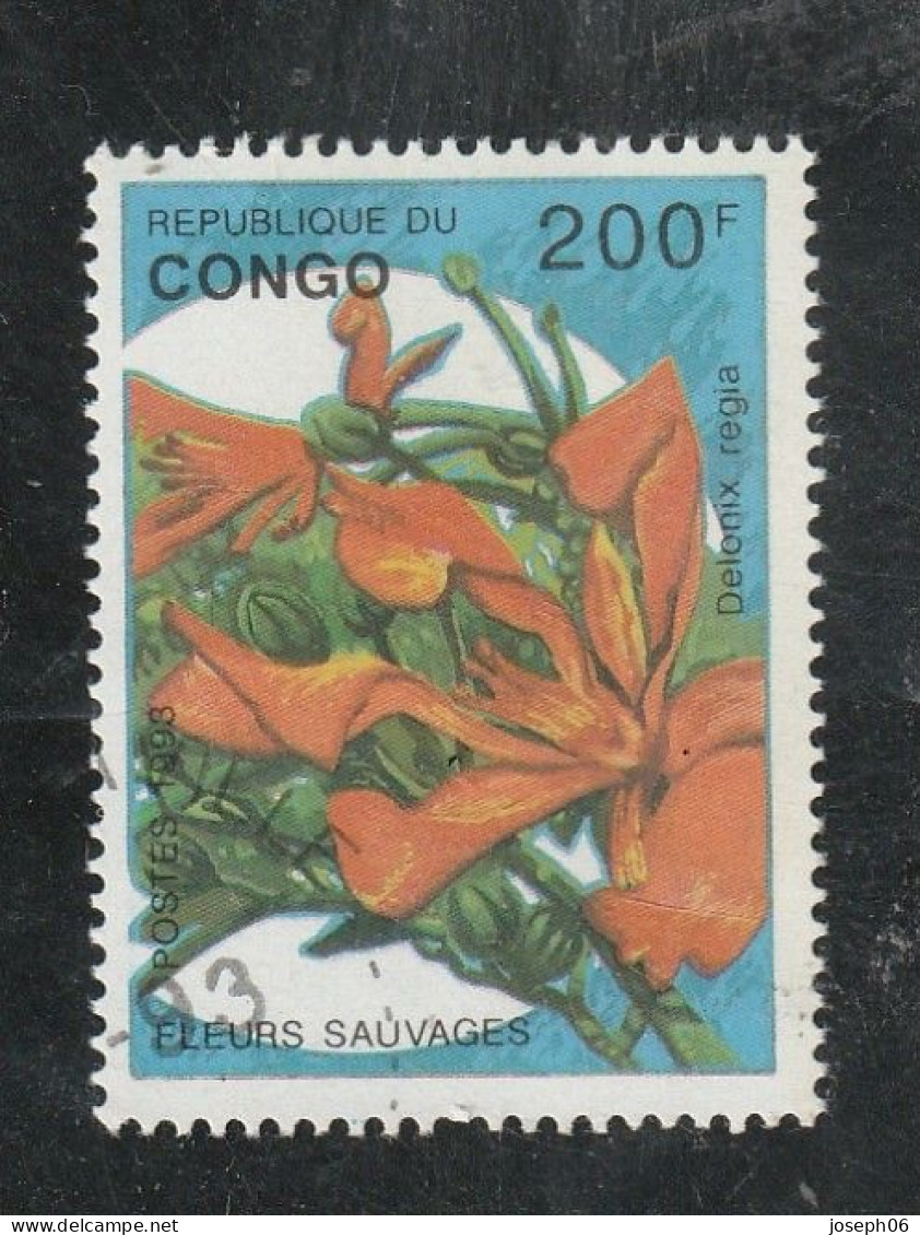 CONGO  1993  Y. T. N° 982  à  986  Incomplet  985  Oblitéré  Frais Fe Gestion Compris - Gebraucht