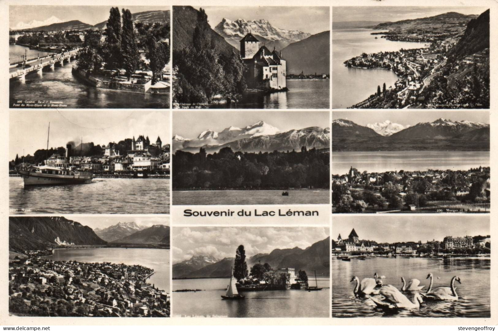 Suisse Lac Leman Multi Vue Generale Beurois Manthelan - Genfersee