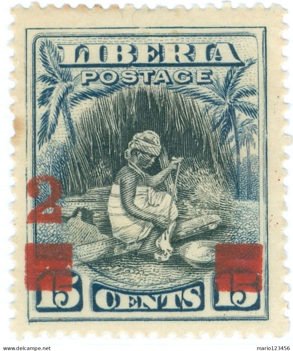 LIBERIA, PAESAGGI, LANDSCAPE, 1916, FRANCOBOLLI NUOVI (MLH*) Scott:LR 136, Yt:LR 117 - Liberia