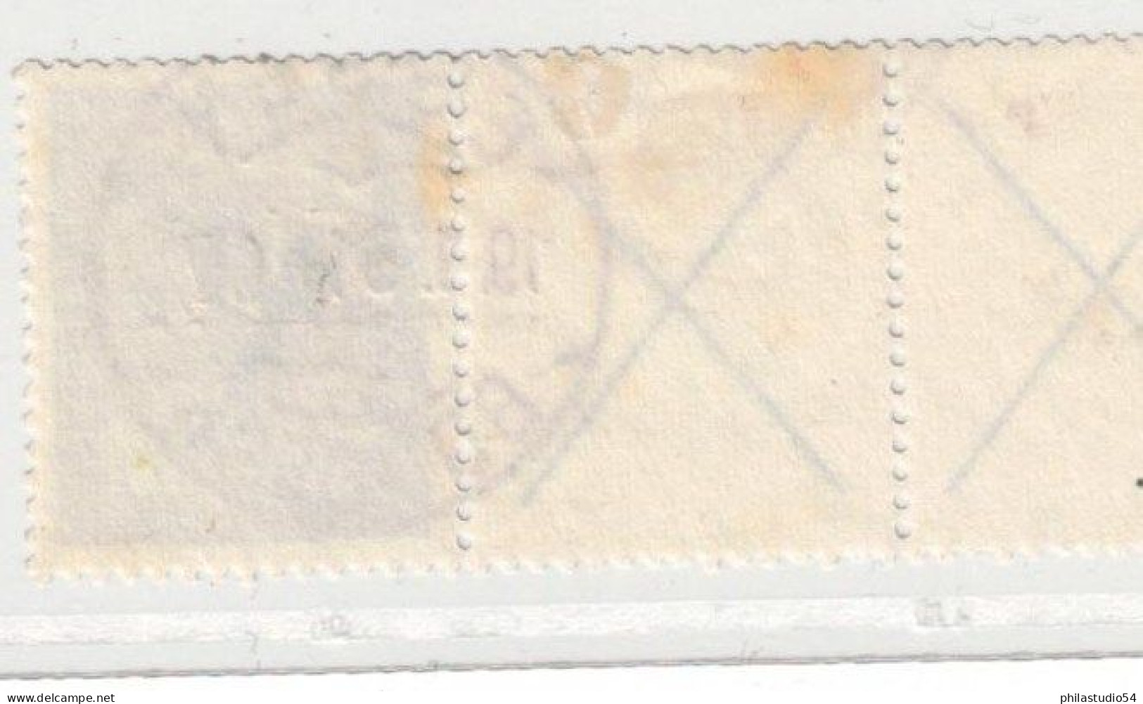1930, 20 Pfg- LuPo Zusammendruck Mit 2 Andreaskreuzen  Gestempelt - Se-Tenant
