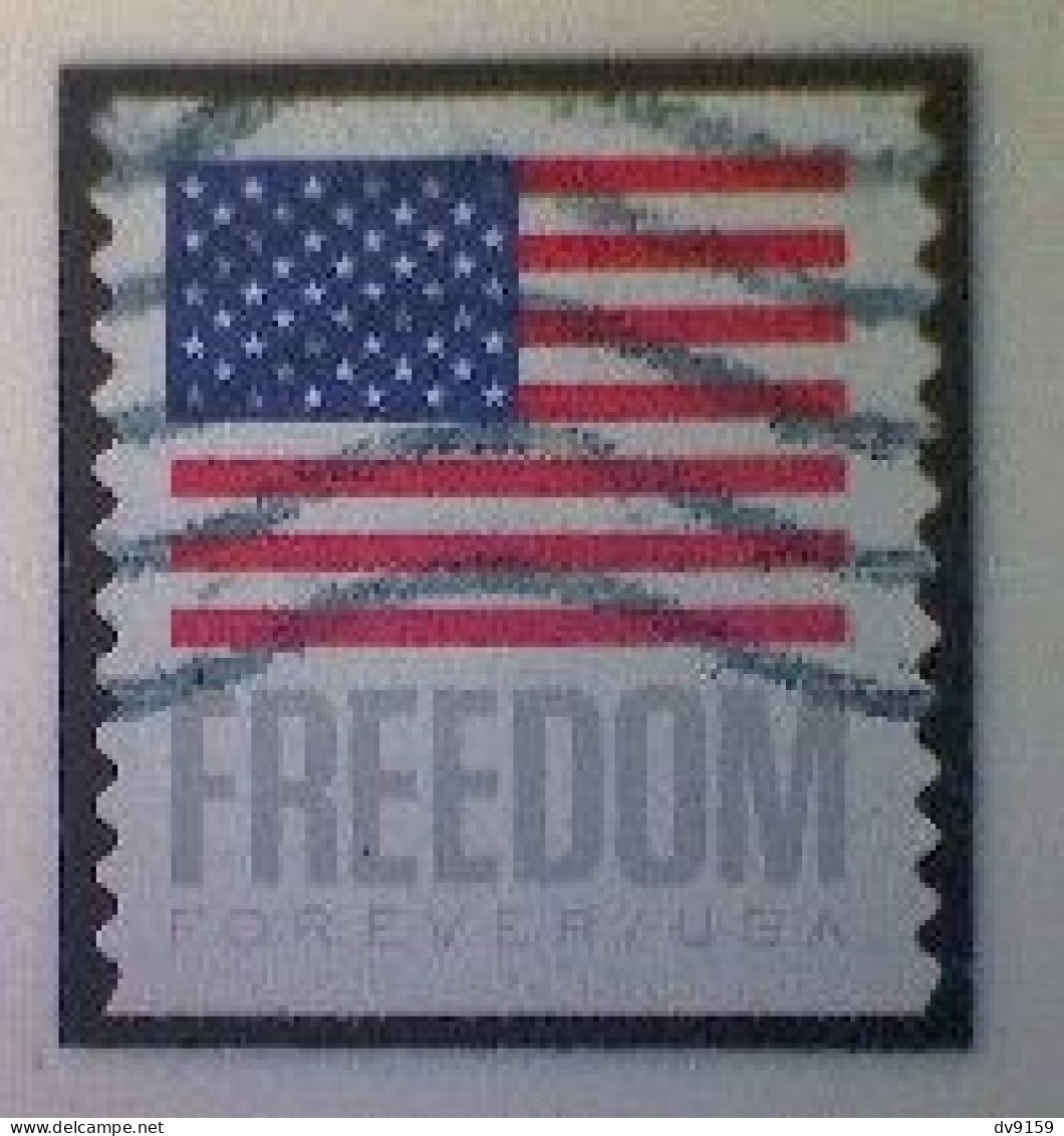 United States, Scott #5789a, Used(o), 2023 Coil, Freedom Flag, (63¢), Gray, Blue, And Red - Usati
