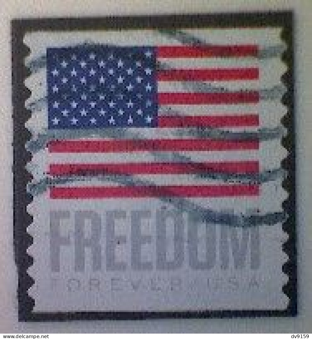 United States, Scott #5789a, Used(o), 2023 Coil, Freedom Flag, (63¢), Gray, Blue, And Red - Usati