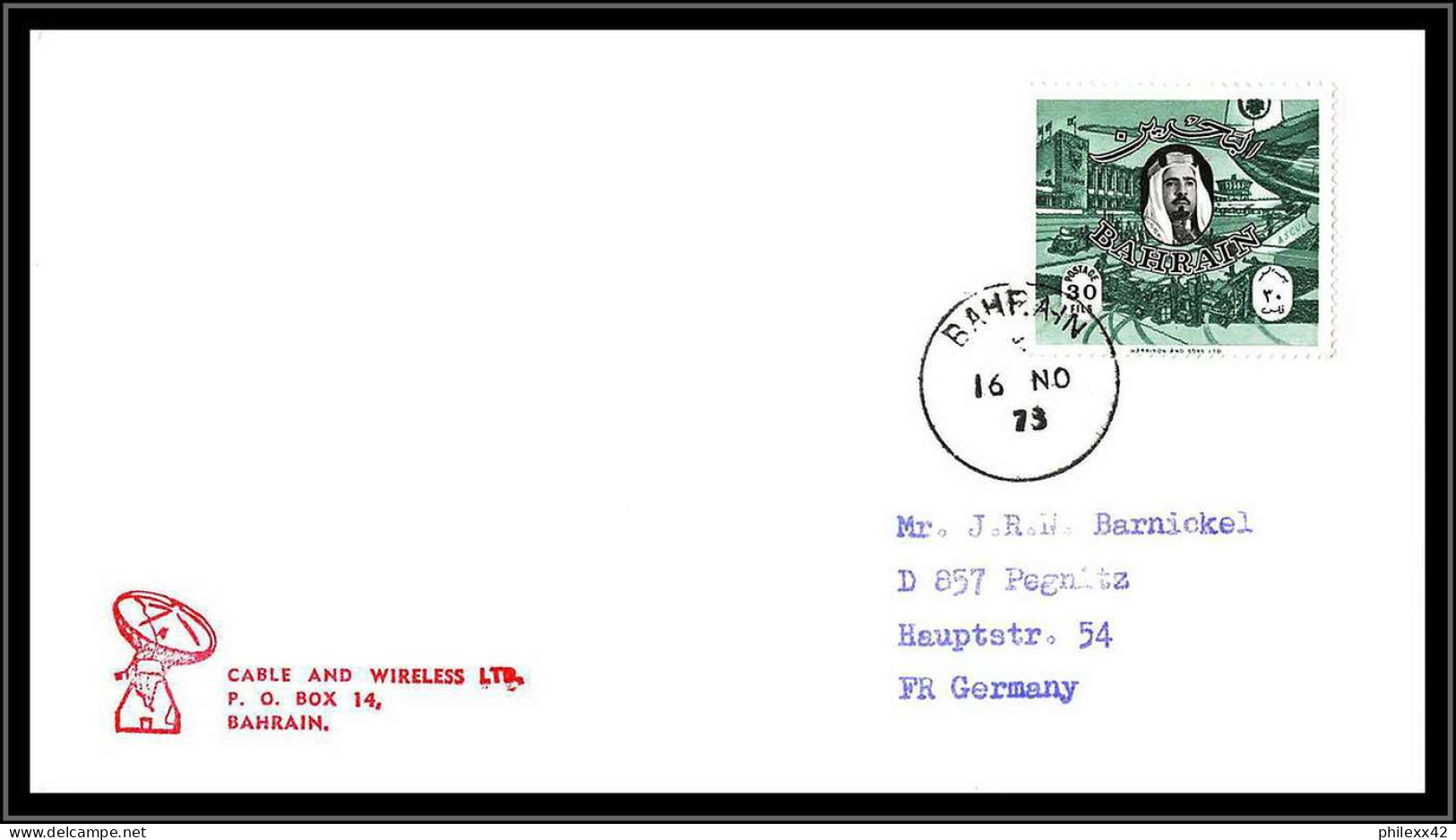 65813 Skylab 3 Launch 16/11/1973 Bahrain Espace Space Lettre Cover - Azië