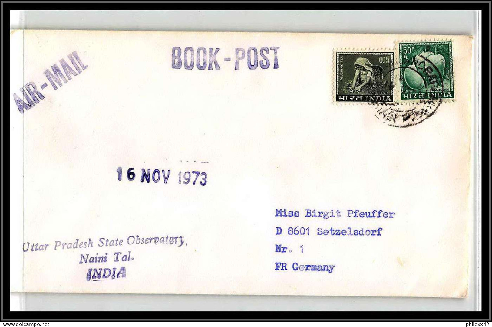 66015 Skylab 4 Launch 16/11/1973 Inde India Espace Space Lettre Cover - Asien