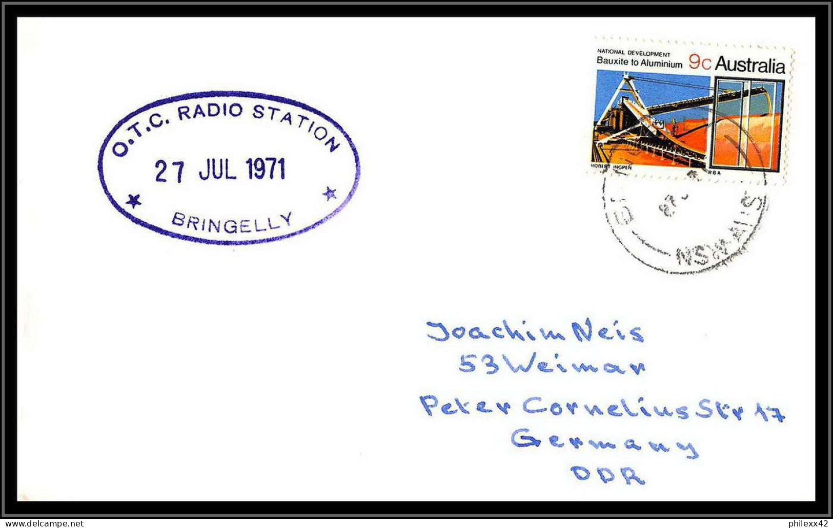 66507 Otc Radio Station Bringelly 27/7/1973 Australie Australia Espace Space Lettre Cover - Oceania