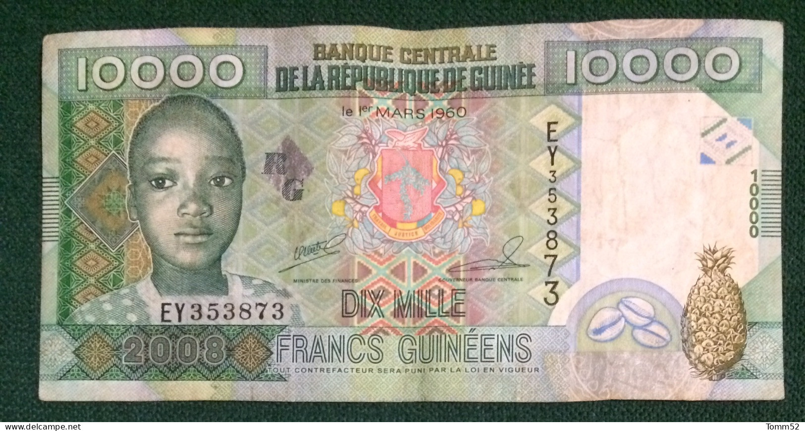 GUIENEA 1000 Francs 2008. - Guinee