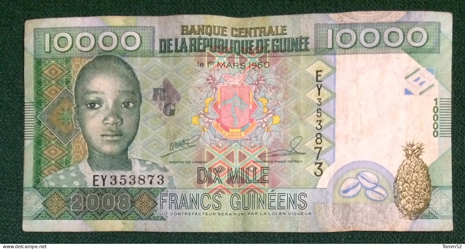 GUIENEA 1000 Francs 2008. - Guinée