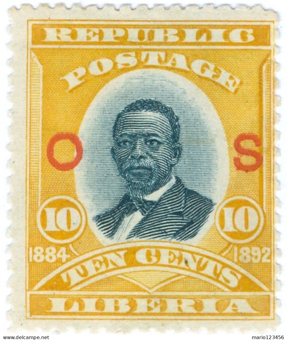 LIBERIA, COMMERATIVO, 1898, FRANCOBOLLI NUOVI (MLH*) Scott:LR O37, Yt:LR S30 - Liberia