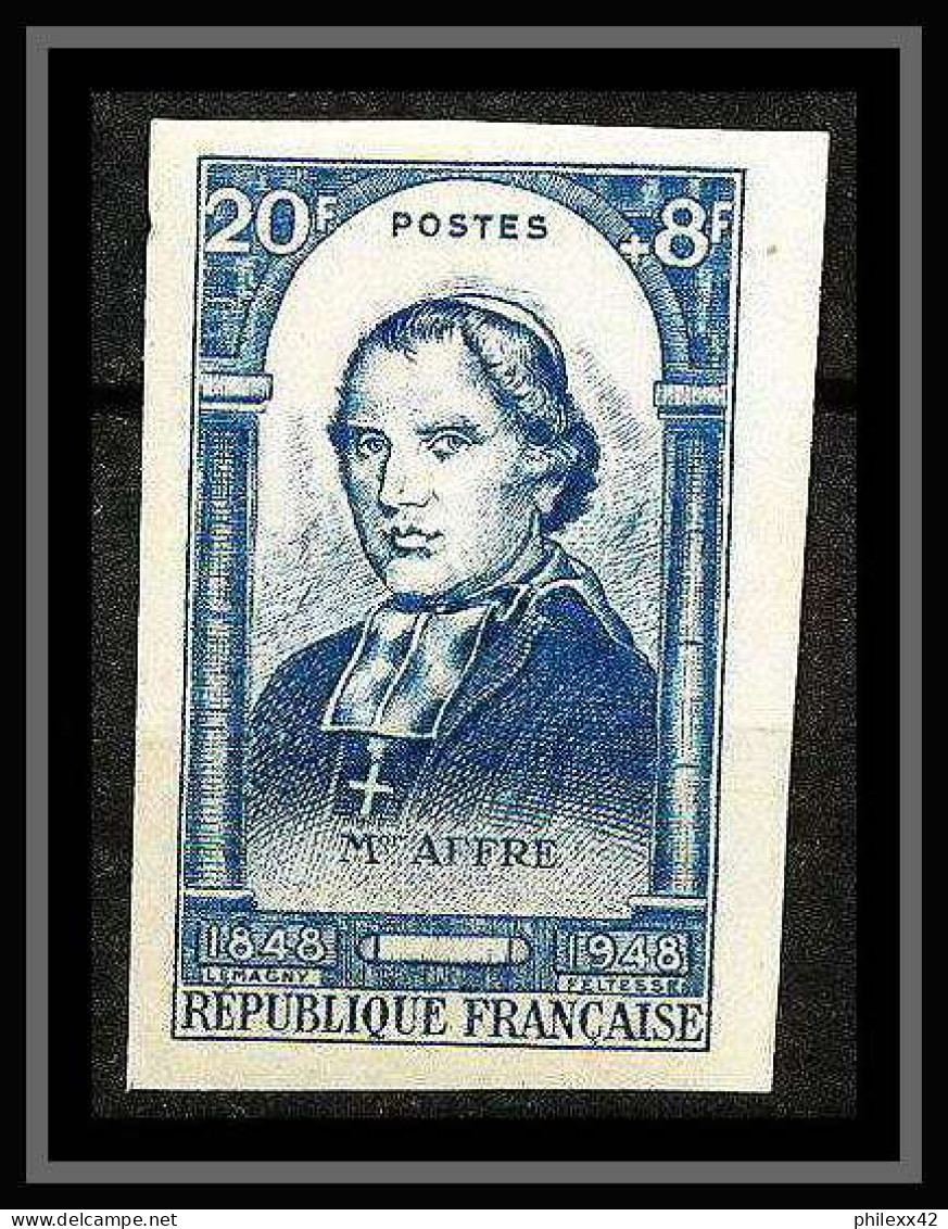 France N°802 Révolution Francaise Mgr Affre Essai (trial Color Proof) Non Dentelé Imperf ** MNH - 1941-1950