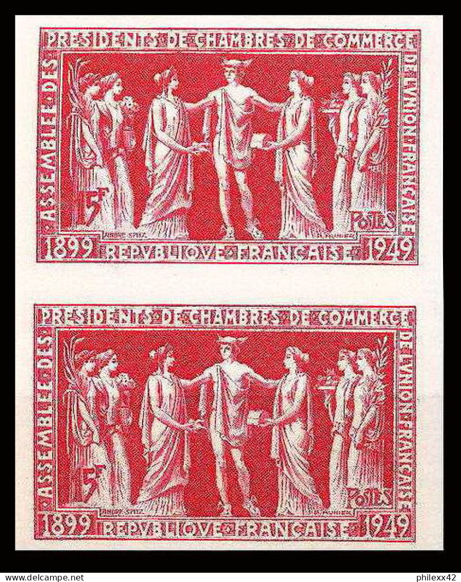 France N°849 Chambres De Commerce Union Francaise Paris Paire Non Dentelé ** MNH (Imperf) - 1941-1950