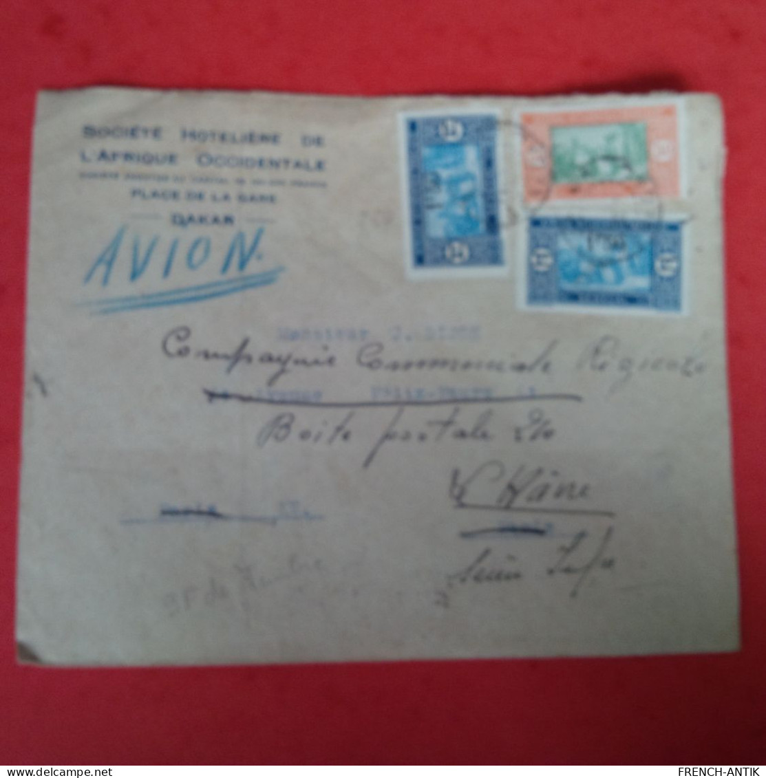 LETTRE DAKAR POUR LE HAVRE 1933 - Cartas & Documentos