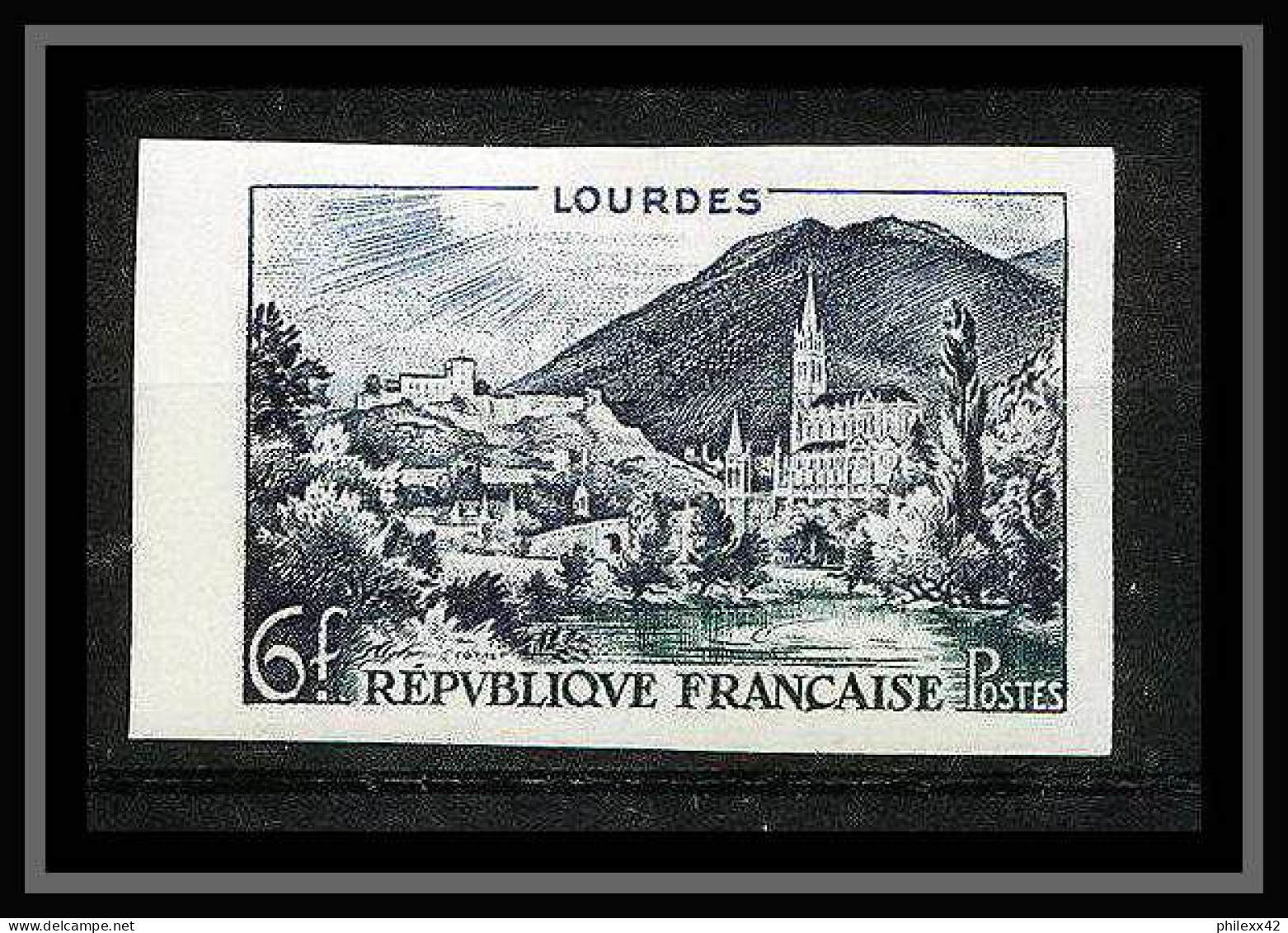 France N°976 Série Touristique Lourdes Non Dentelé ** MNH (Imperf) - 1951-1960