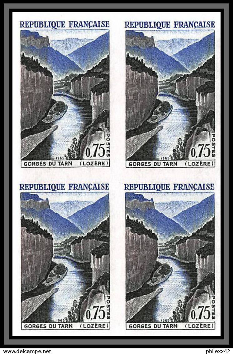 France N°1435 / 1441 série touristique  1965 Non dentelé ** MNH (Imperf) bloc 4 cote 640 RRR