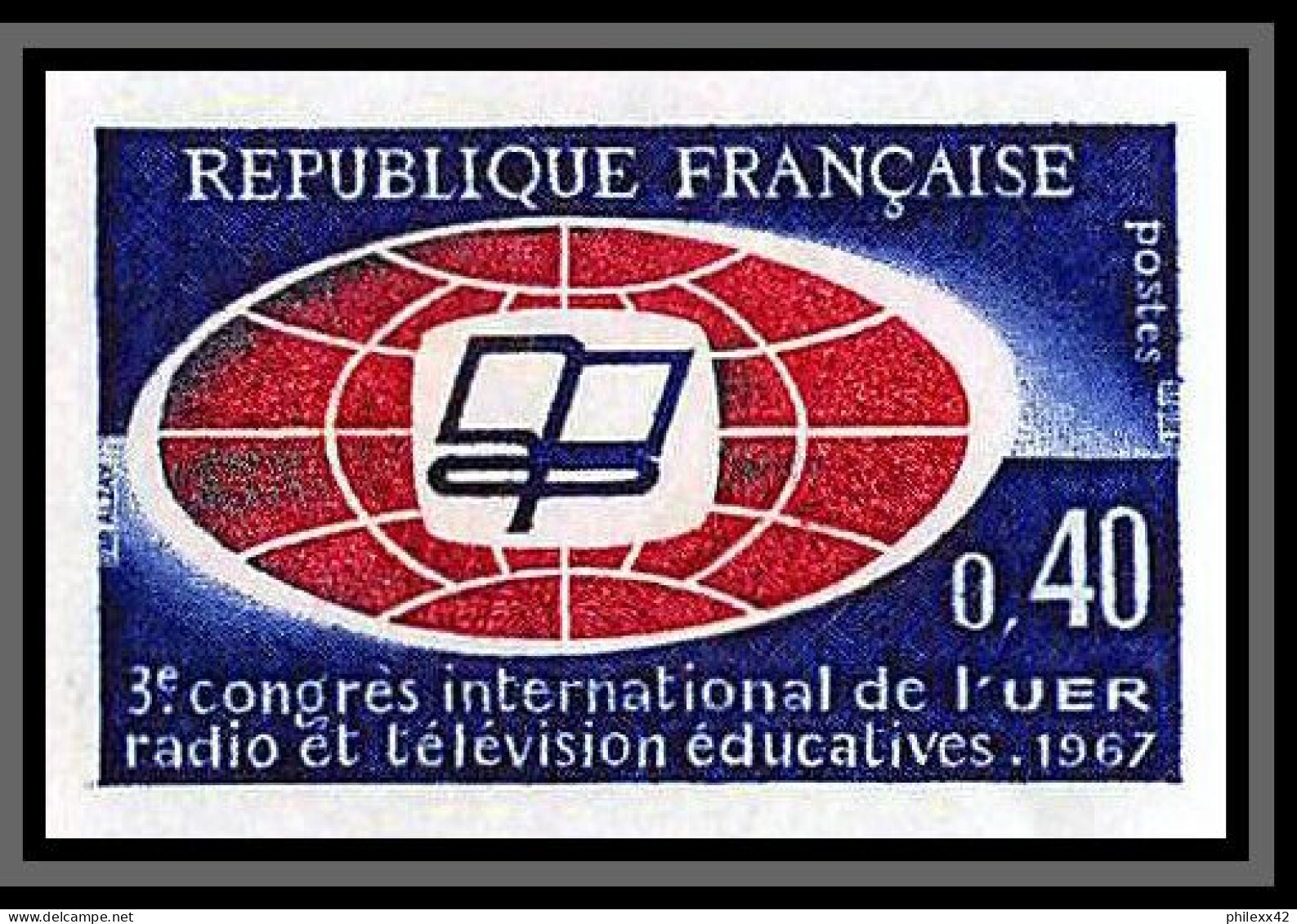 France N°1515 Union Européenne De Radiodiffusion Telecom Telecommunications Radio Non Dentelé ** MNH Imperf - 1961-1970