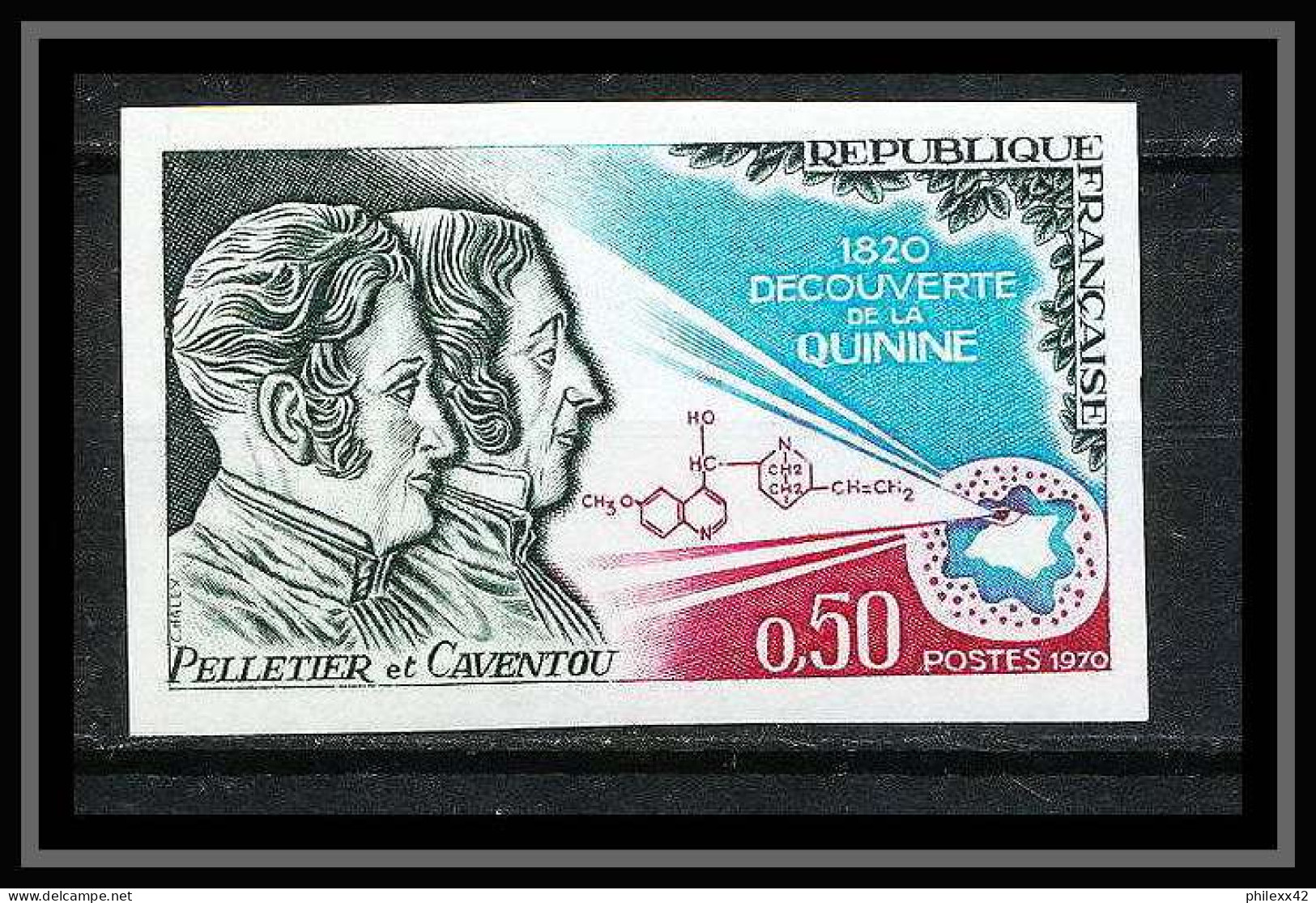 France N°1633 La Quinine Pelletier Caventou Pharmacien Pharmacist Chimie Chemistry Non Dentelé ** MNH (Imperf) Discount - Chemistry