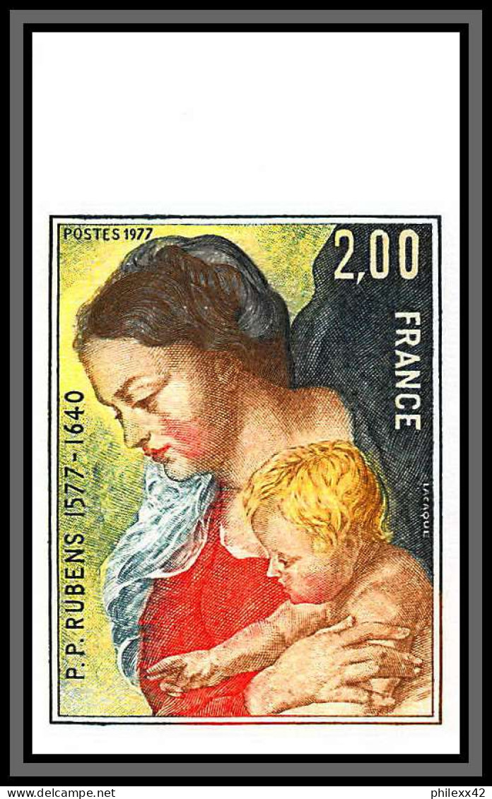 France N°1958 Rubens La Vierge à L'Enfant Non Dentelé ** MNH (Imperf) Bord De Feuille Tableau (Painting)  - Rubens