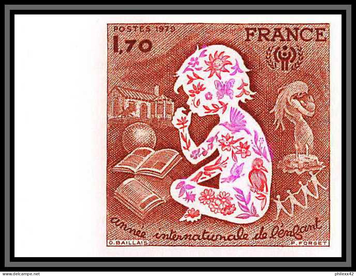 France N°2028 Année Internationale De L'Enfant Child 1979 Non Dentelé ** MNH (Imperf) Cote 80 Euros - 1971-1980