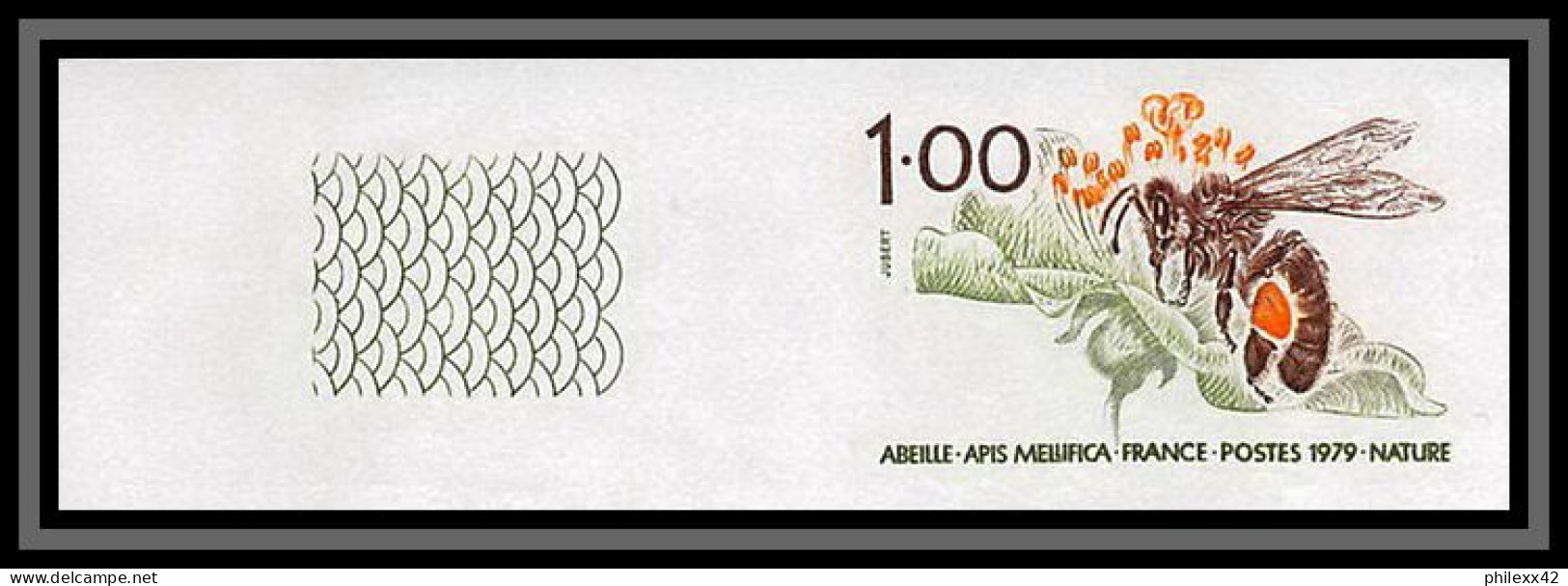 France N°2039 Abeille Insecte (insect) Bee Apis Mellifica Non Dentelé ** MNH (Imperf) - Honeybees