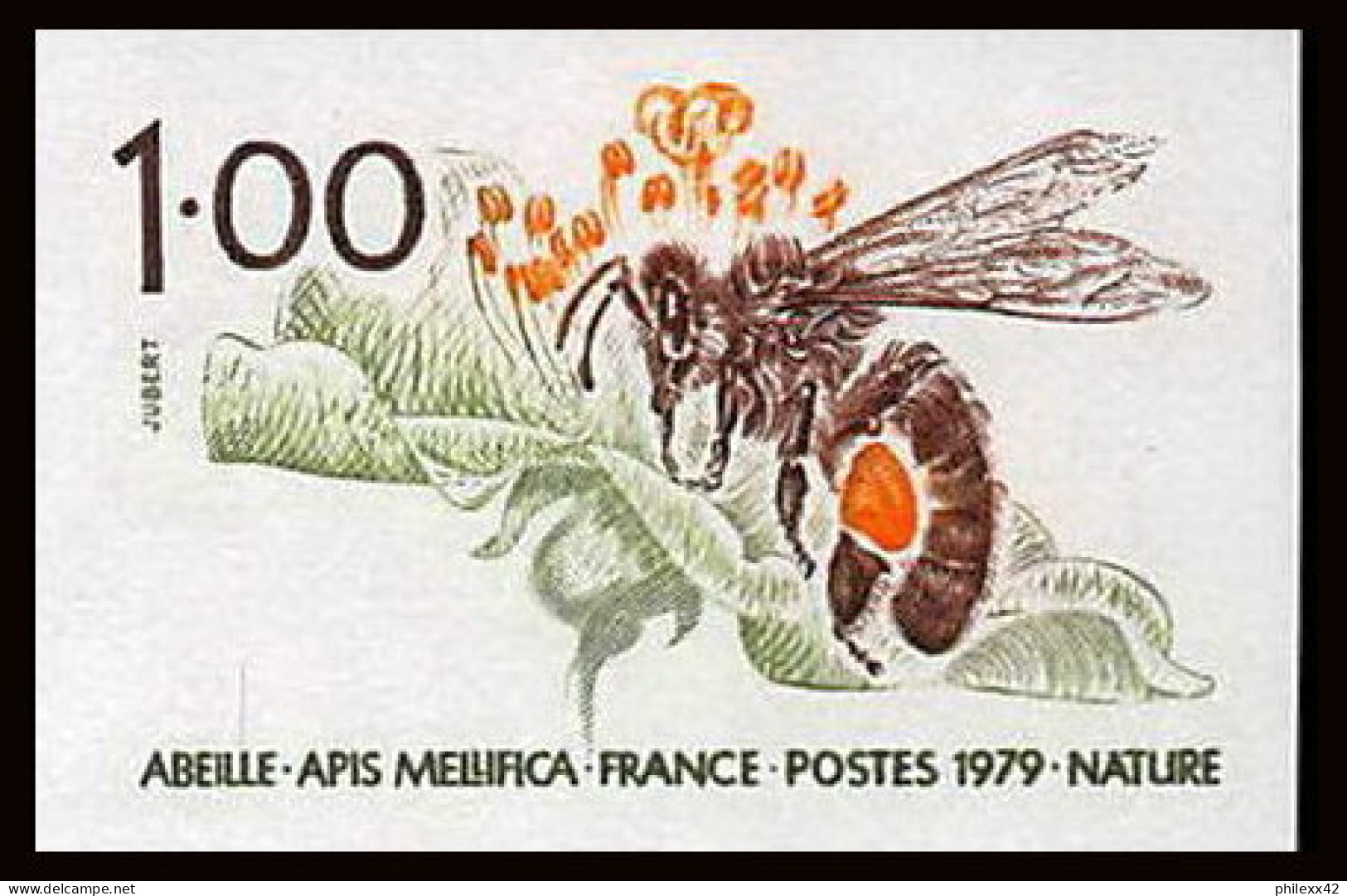 France N°2039 Abeille Insecte (insect) Bee Apis Mellifica Non Dentelé ** MNH (Imperf) - 1971-1980