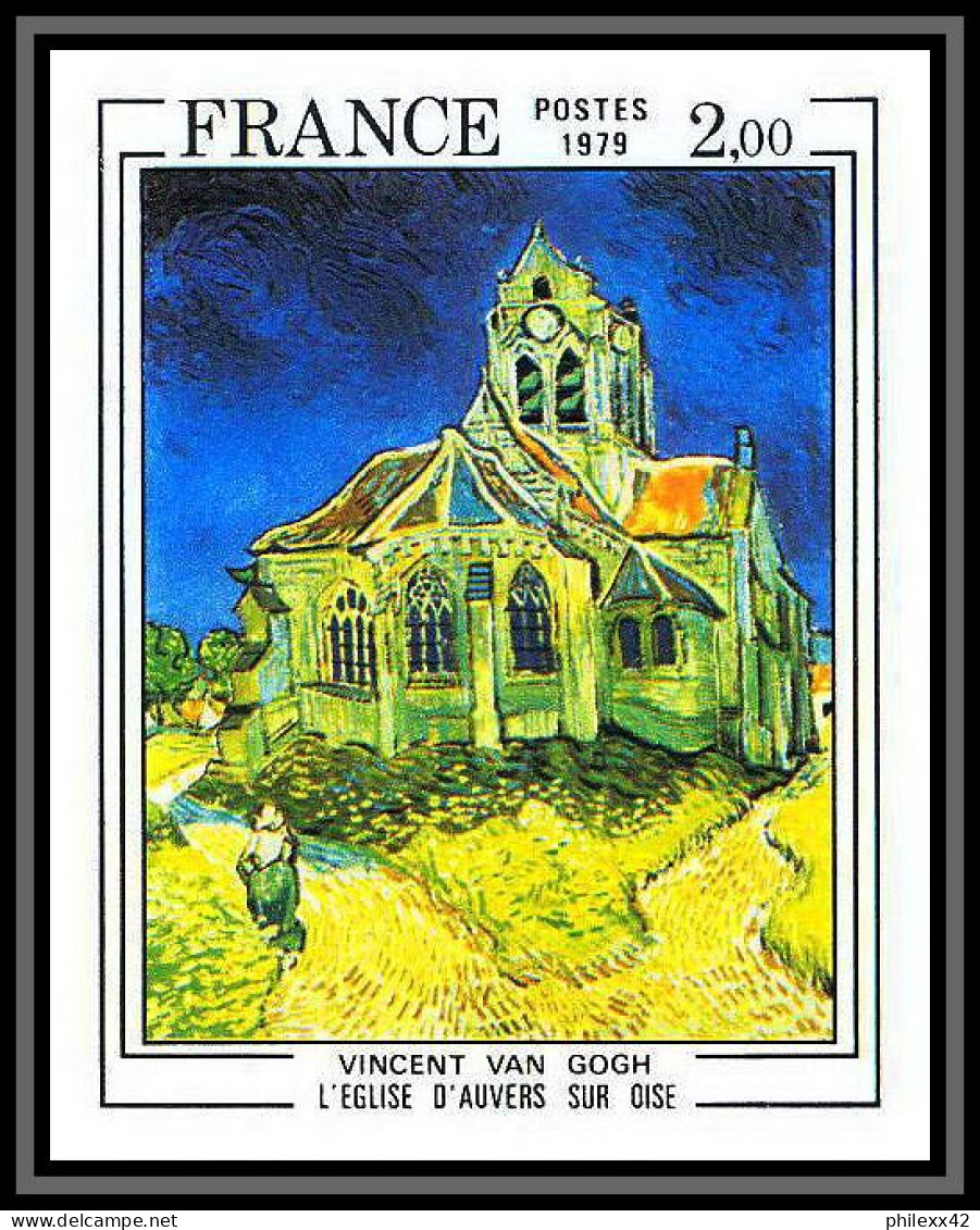 France N°2054 L'église D'Auvers Sur Oise Van Gogh Tableau Painting 1979 Non Dentelé ** MNH Imperf  - Impresionismo