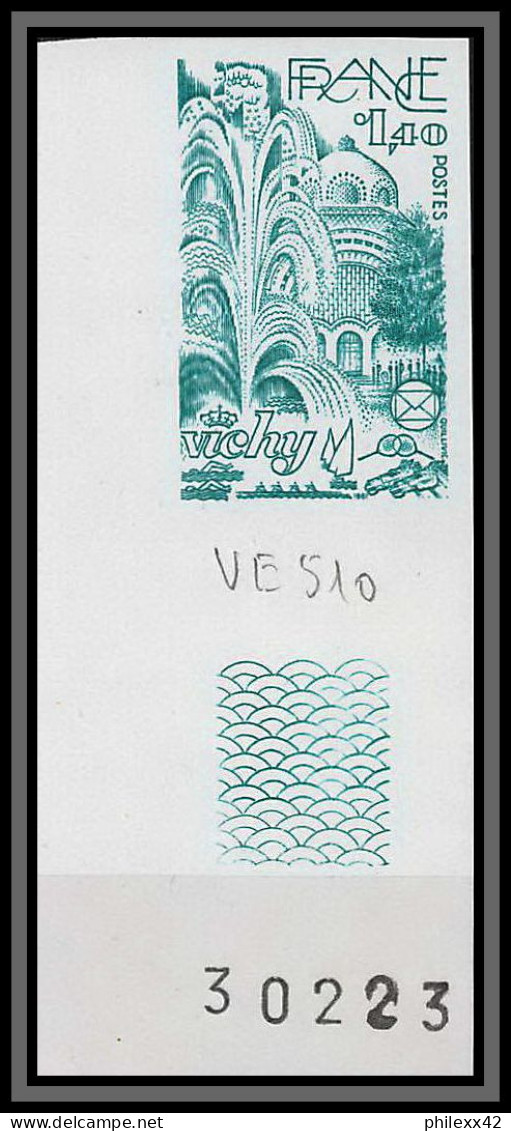 France N°2144 Fédération Des Sociétés Philatéliques Vichy 1981 Coin De Feuille Essai Proof Non Dentelé Imperf **  - Essais De Couleur 1945-…