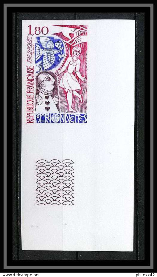 France N°2235 Marionnettes à Tige Fils Et Gaine (puppets) Non Dentelé ** MNH (Imperf) Coin De Feuille - Marionnettes