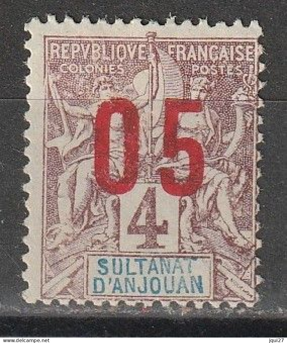 Anjouan N° 21A (*) Variété Chiffres Espacés - Unused Stamps