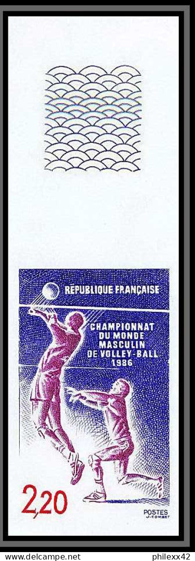 France N°2420 Championnat Du Monde De Volley Ball 1986 Non Dentelé ** MNH (Imperf) - Volleyball