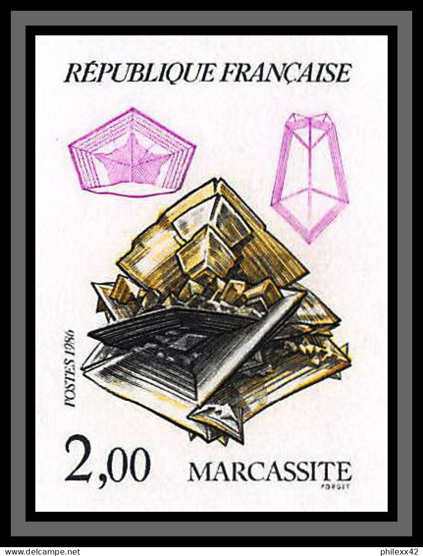 France N°2429/2432 Mineraux Minerals 1986 Non Dentelé ** MNH (Imperf) Cote 120 Euros - Minerals