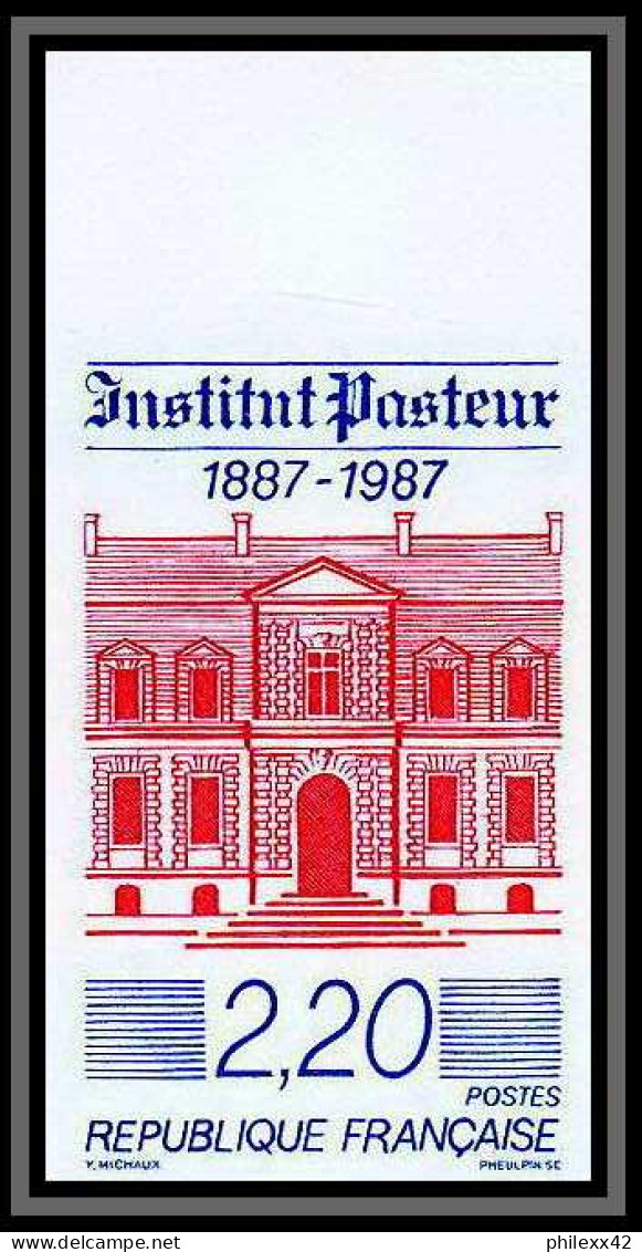 France N°2496 Centenaire De L'institut Pasteur 1987 Non Dentelé ** MNH (Imperf) - 1981-1990