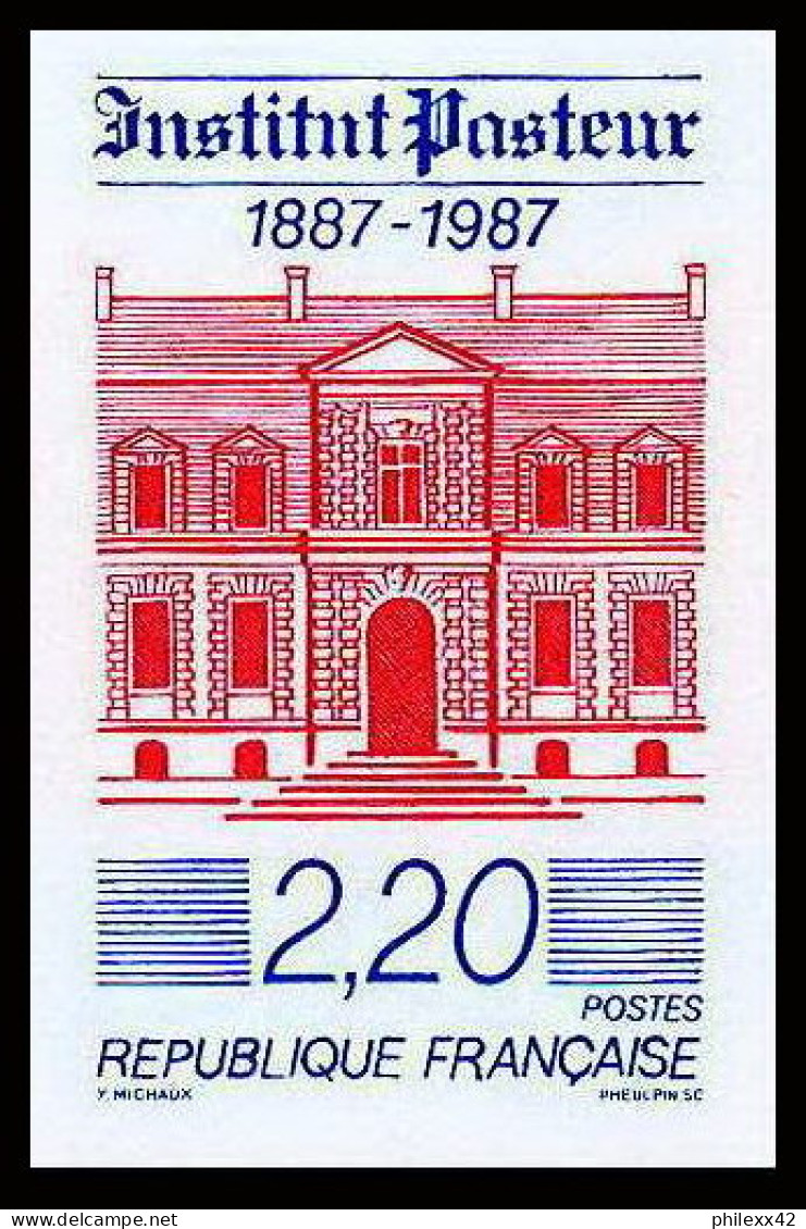 France N°2496 Centenaire De L'institut Pasteur 1987 Non Dentelé ** MNH (Imperf) - 1981-1990