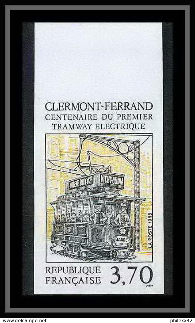 France N°2608 1er Tramway électrique à Clermont-Ferrand Train Non Dentelé ** MNH (Imperf) - 1981-1990