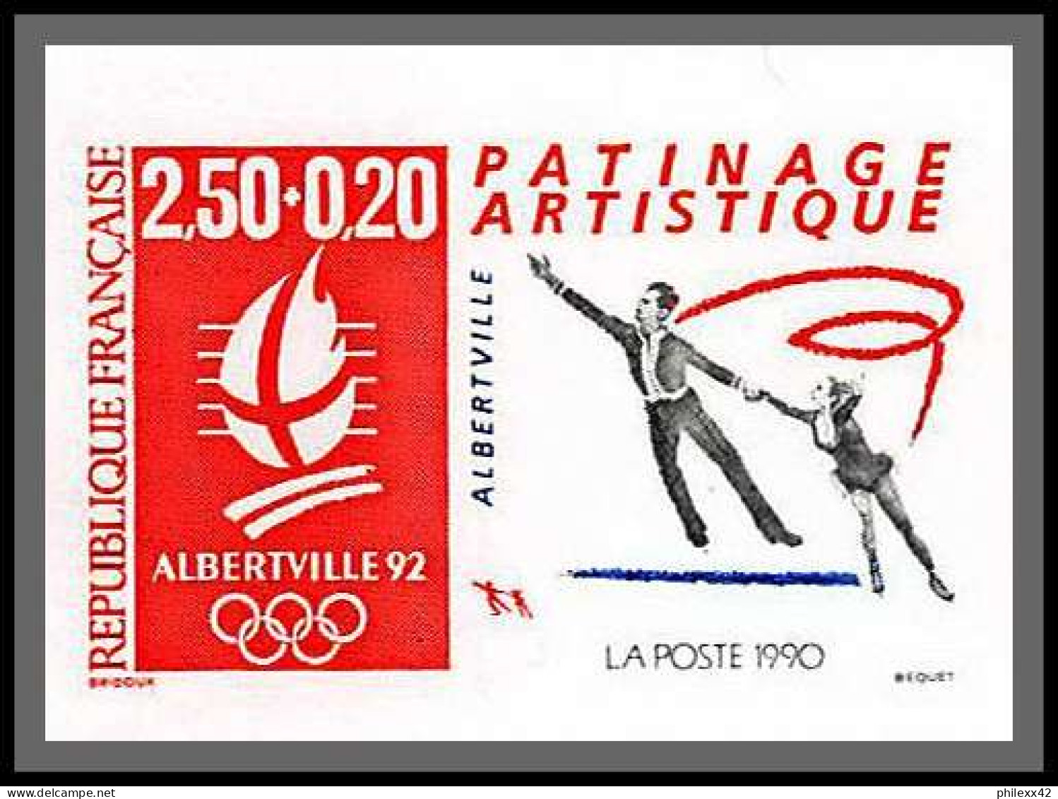 France N°2679-2680 + 2709/2710 + 2737/2742 Jeux Olympiques (olympic Games) Albertville 1992 Non Dentelé Imperf ** MNH - 1991-2000