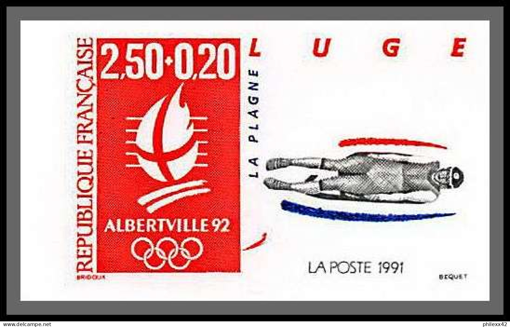 France N°2679-2680 + 2709/2710 + 2737/2742 jeux olympiques (olympic games) albertville 1992 Non dentelé imperf ** MNH