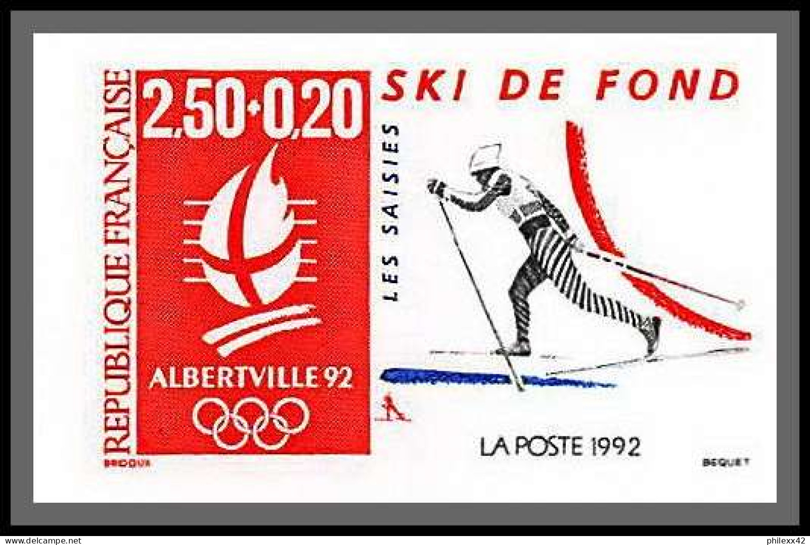 France N°2679-2680 + 2709/2710 + 2737/2742 jeux olympiques (olympic games) albertville 1992 Non dentelé imperf ** MNH