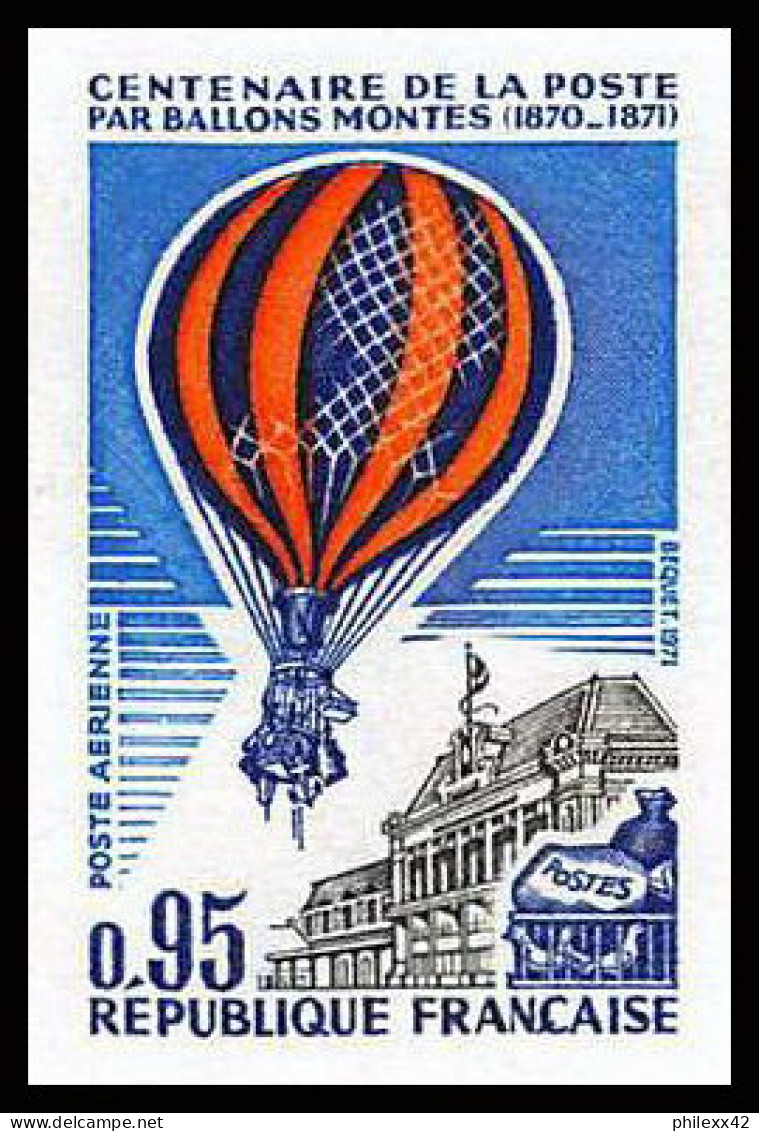 France PA Poste Aerienne Aviation N°45 Poste Par Ballons Montés Non Dentelé ** MNH (Imperf) Cote 100 - 1971-1980